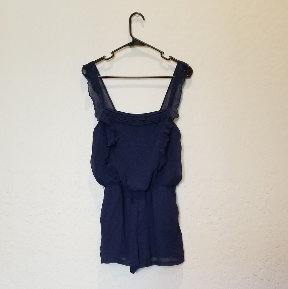 Princess Vera Wang Navy Ruffle Romper